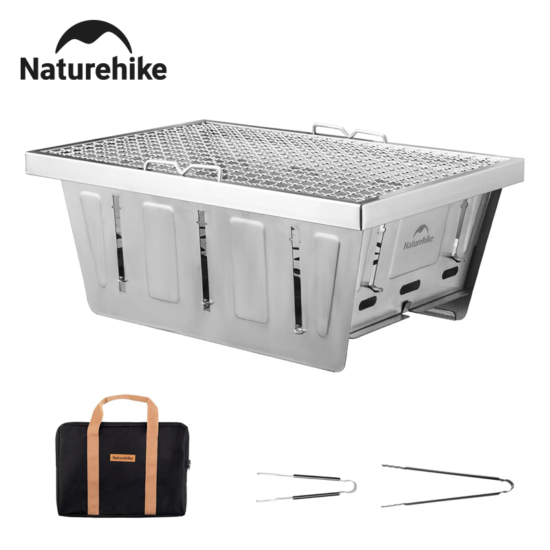 Camping Cooking Table With Windshield - Naturehike Camping Charcoal Grill for IGT