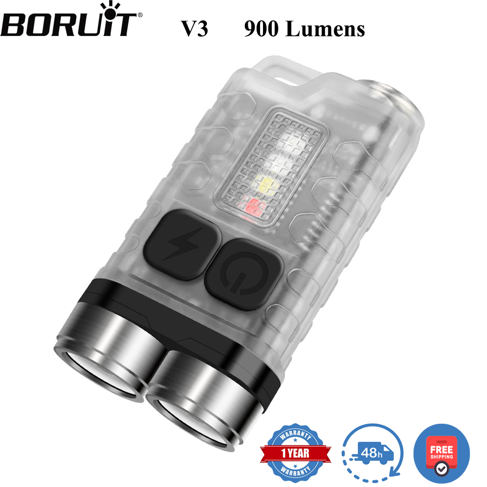 Camping Cooking Fish - BORUiT V3 LED Keychain Portable 900LM
