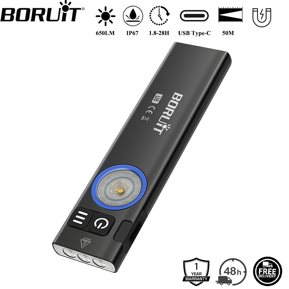 Camping Cooking Fish - BORUiT U8 650LM EDC LED Flashlight