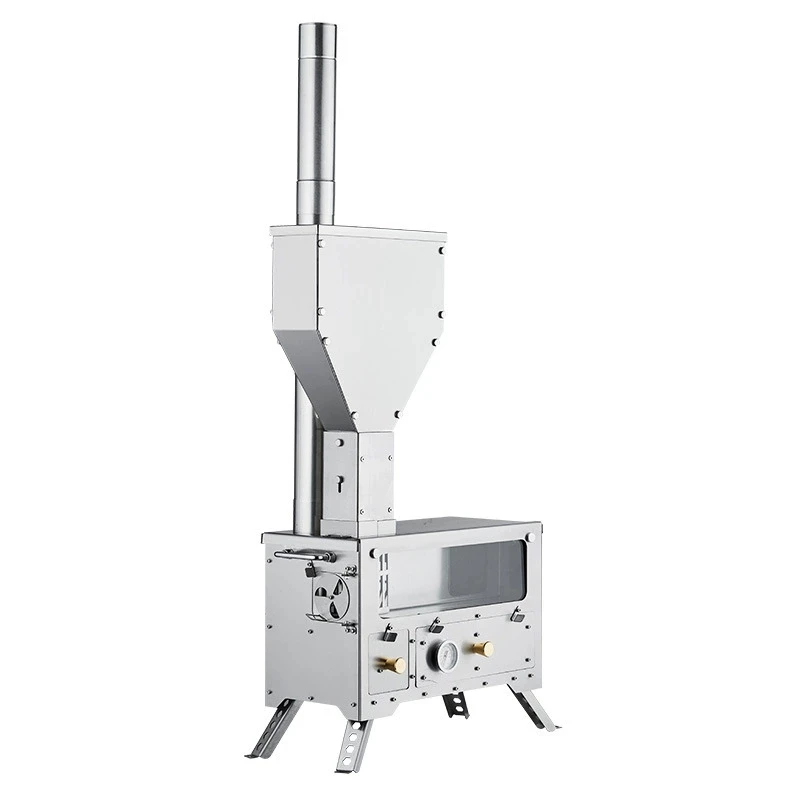 Van Camping Cooking - Portable Pellet Stove with Oven for