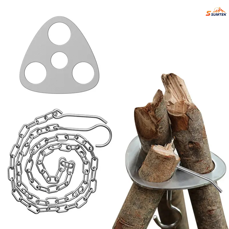 Camping Cooking Multi Tool - Stainless Steel Portable Camping Tripod Hanger
