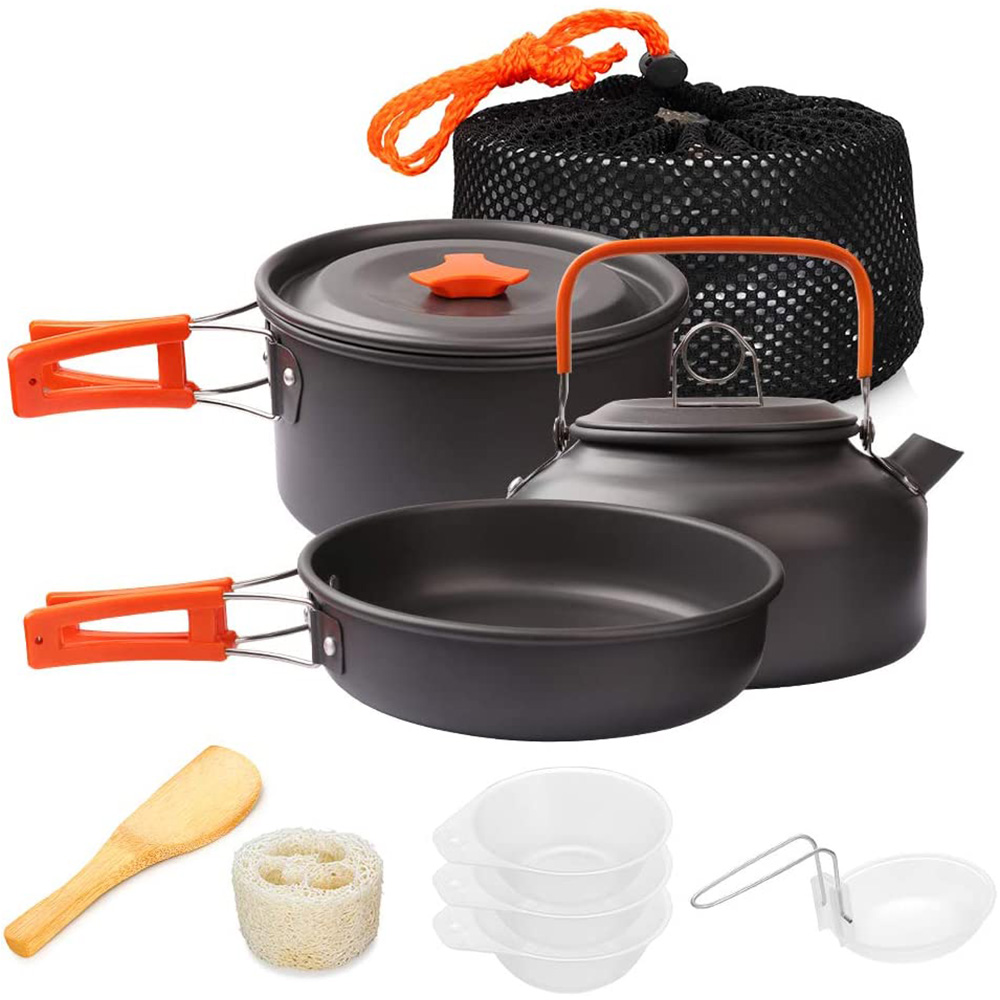 Camping Cooking Full Set - 1pcs/1set Camping Cookware Kit Outdoor Cooking