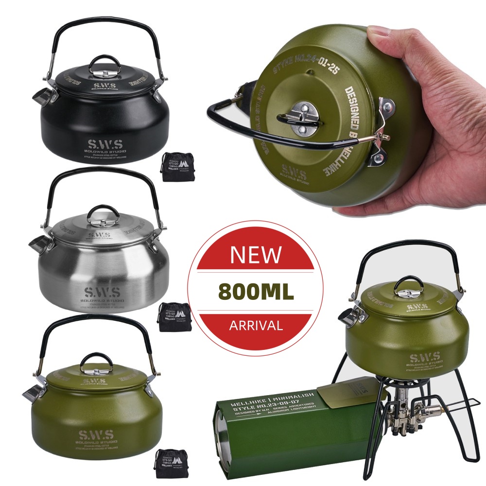 Camping Cooking Oil - 0.8L Outdoor Camping Kettle with Handle