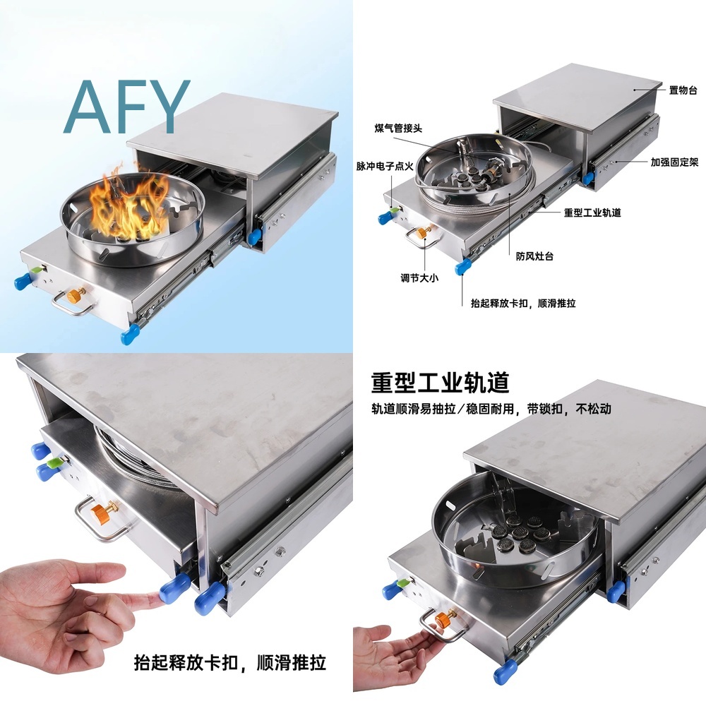 Van Camping Cooking - RV Gas Stove for Car Camper