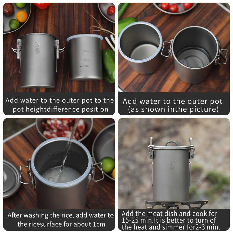 KEITH Pure Titanium Rice Cooke - огляд і ціна Camping Cooking Accessories
