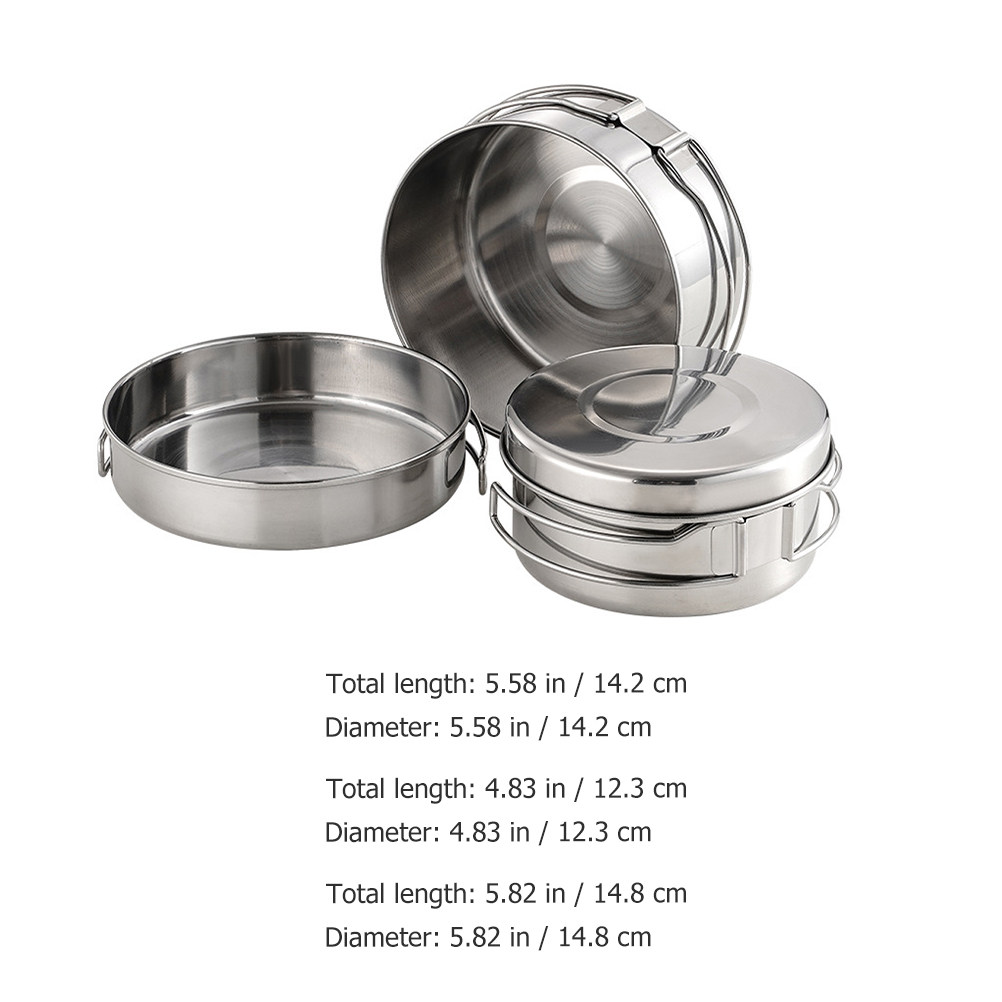 1Set Stainless Steel Camping C - огляд і ціна Camping Lightweight Cooking Pot