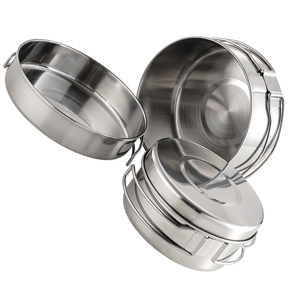 1Set Stainless Steel Camping C - огляд і ціна Camping Lightweight Cooking Pot