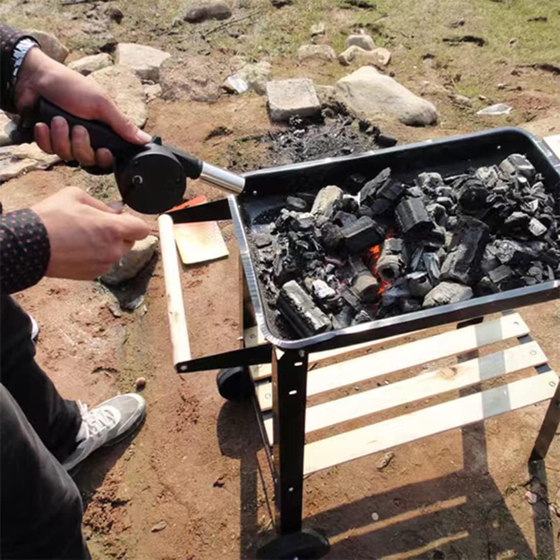 Outdoor Cooking Barbecue Blowe - огляд і ціна Camping Cooking Accessories Set