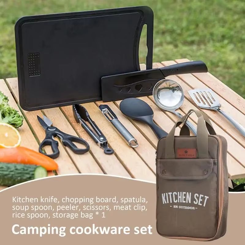 8pcs Camping Kitchen Cookware  - огляд і ціна Camping Cooking Cylinder