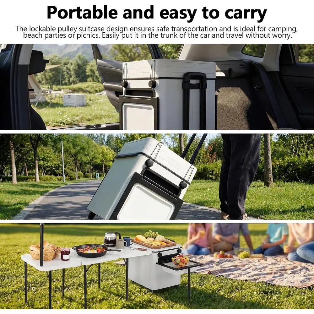 Portable Outdoor BBQ Cart with - огляд і ціна Camping Cooking Light