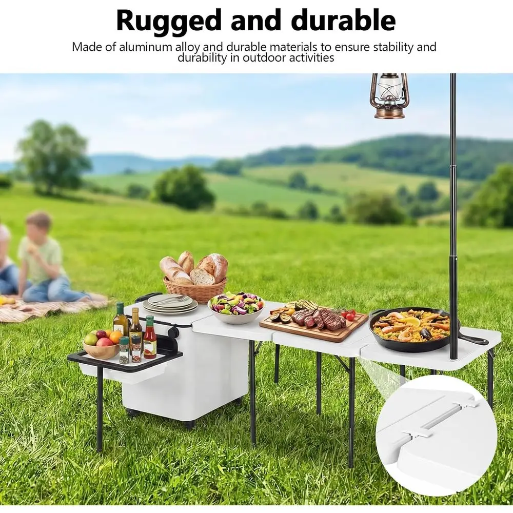 Portable Outdoor BBQ Cart with - огляд і ціна Camping Cooking Light
