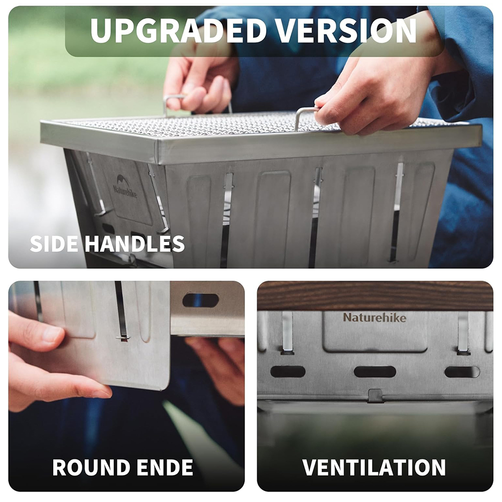 Naturehike Camping Charcoal Gr - огляд і ціна Camping Cooking Table With Windshield