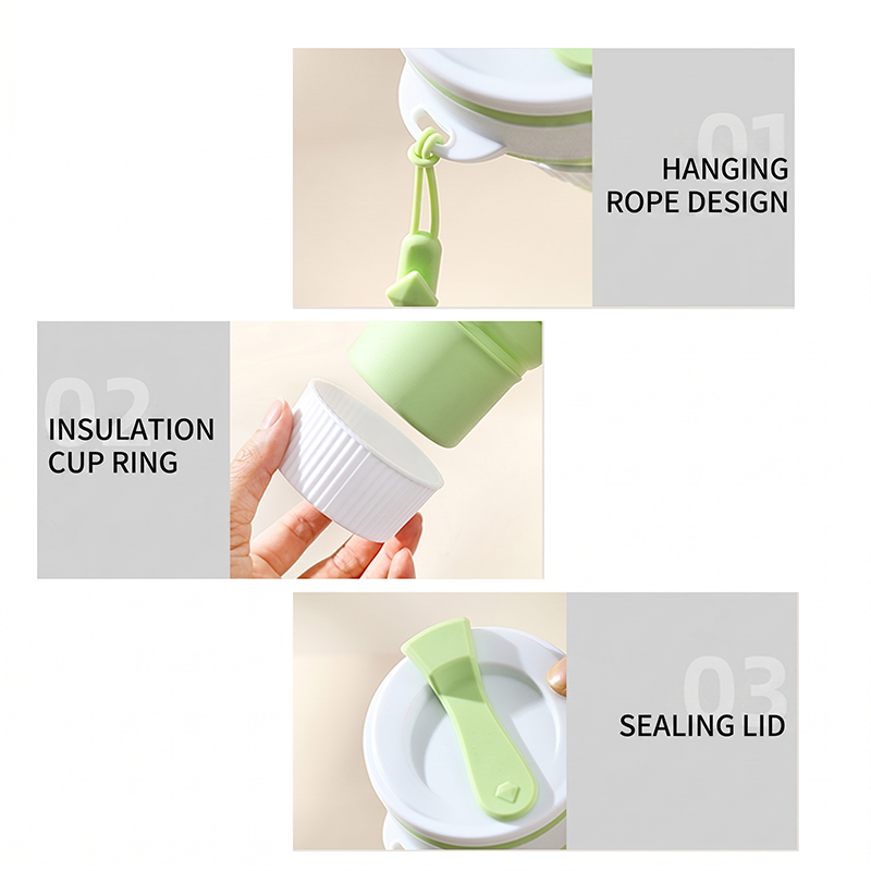 Collapsible Silicone Travel Cu - огляд і ціна Camping Cooking Pot