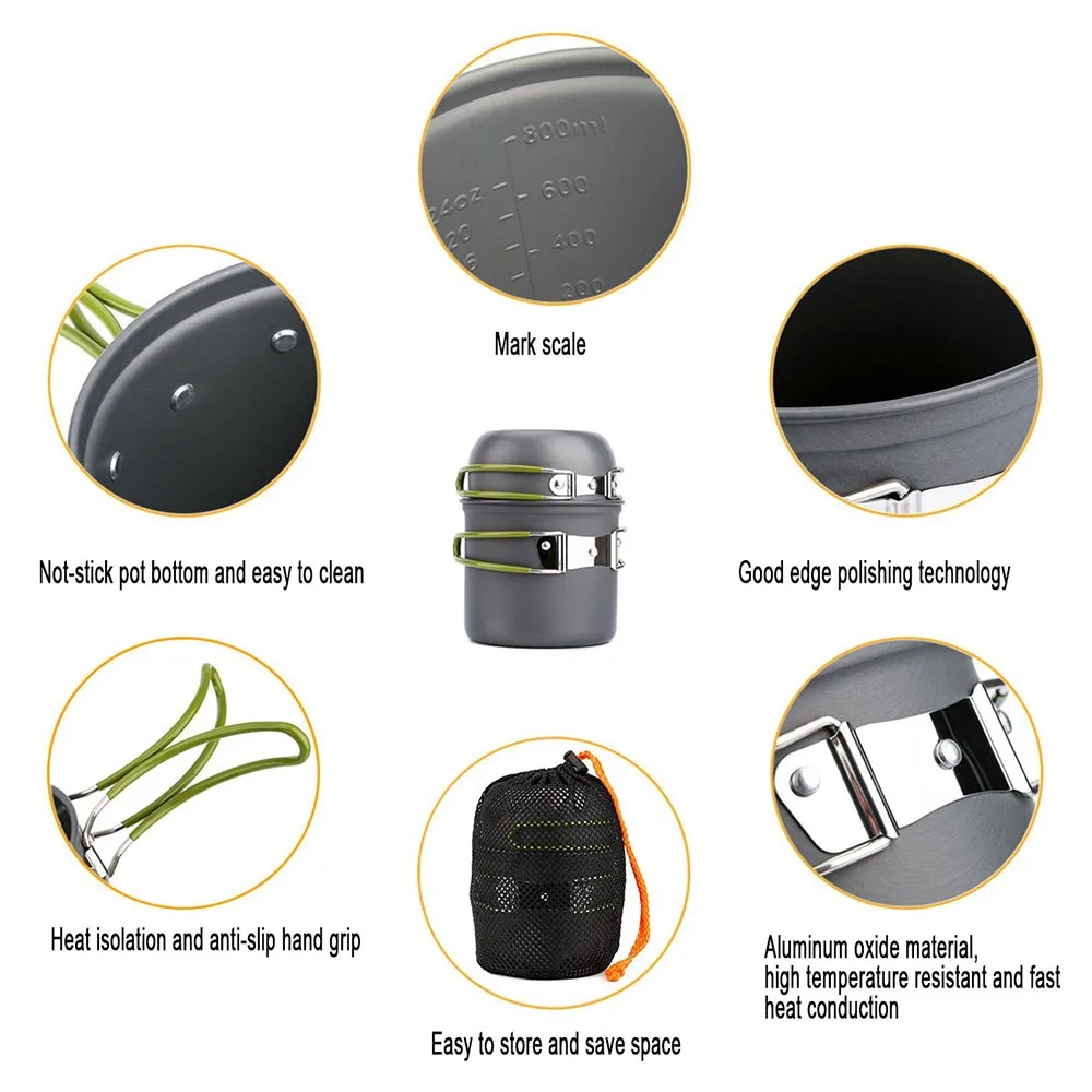 Camping Cookware Mess Kit Ultr - огляд і ціна Camping Cooking Accessories Set