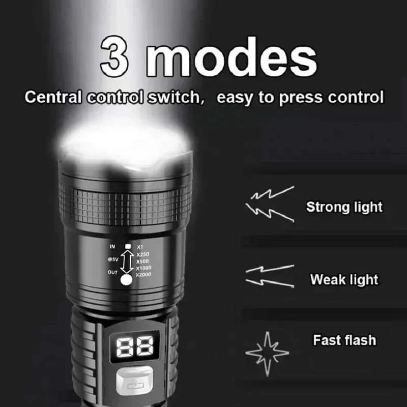Rechargeable LED Flashlight 10 - огляд і ціна Camping Cooking Fish