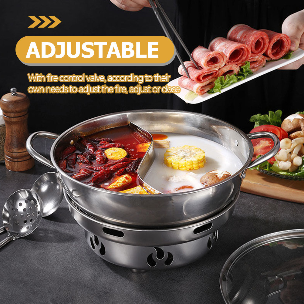 Windproof Hot Pot Stove Stainl - огляд і ціна Camping Lightweight Cooking Pot