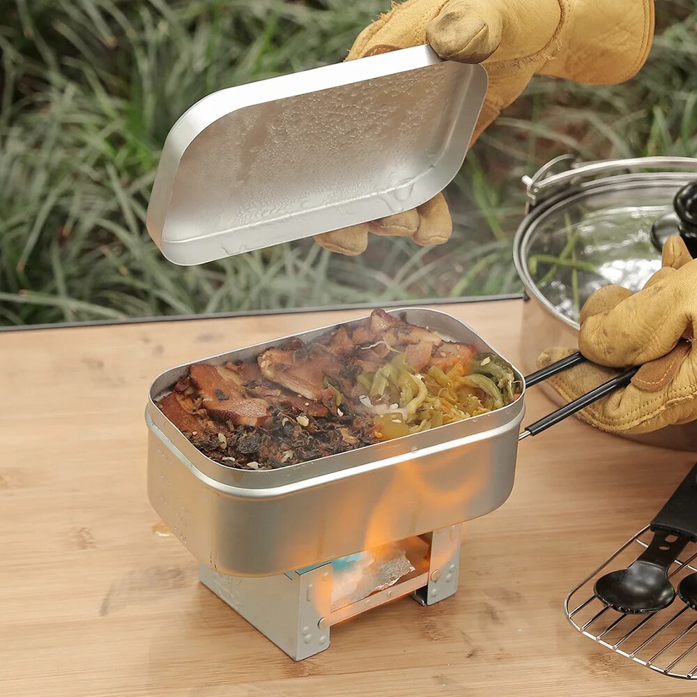 800/1400ML Aluminum Lunch Boxe - огляд і ціна Camping Cooking And Eating
