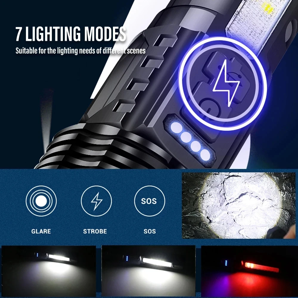Powerful XHP50 LED Flashlight  - огляд і ціна Camping Cooking Fish