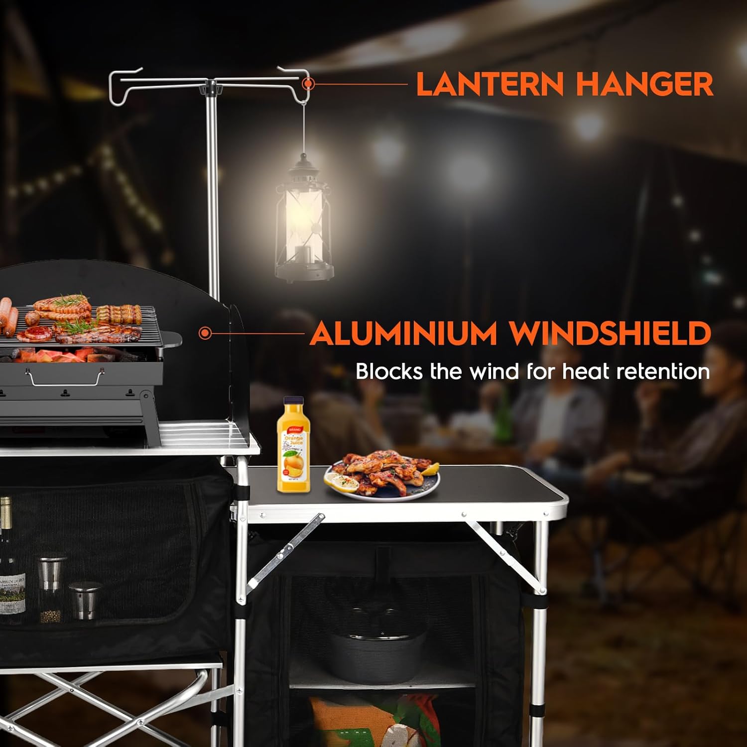 Custom Versatile 3 Cabinets Re - огляд і ціна Camping Cooking Table With Windshield