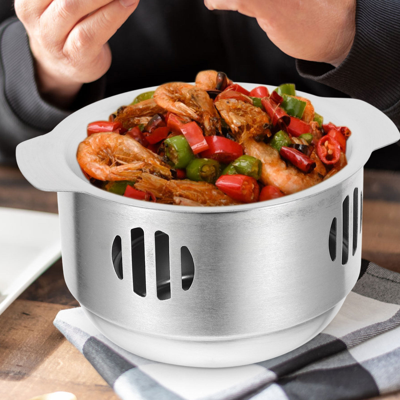 1Set Stainless Steel Cooking P - огляд і ціна Camping Cooking Noodles
