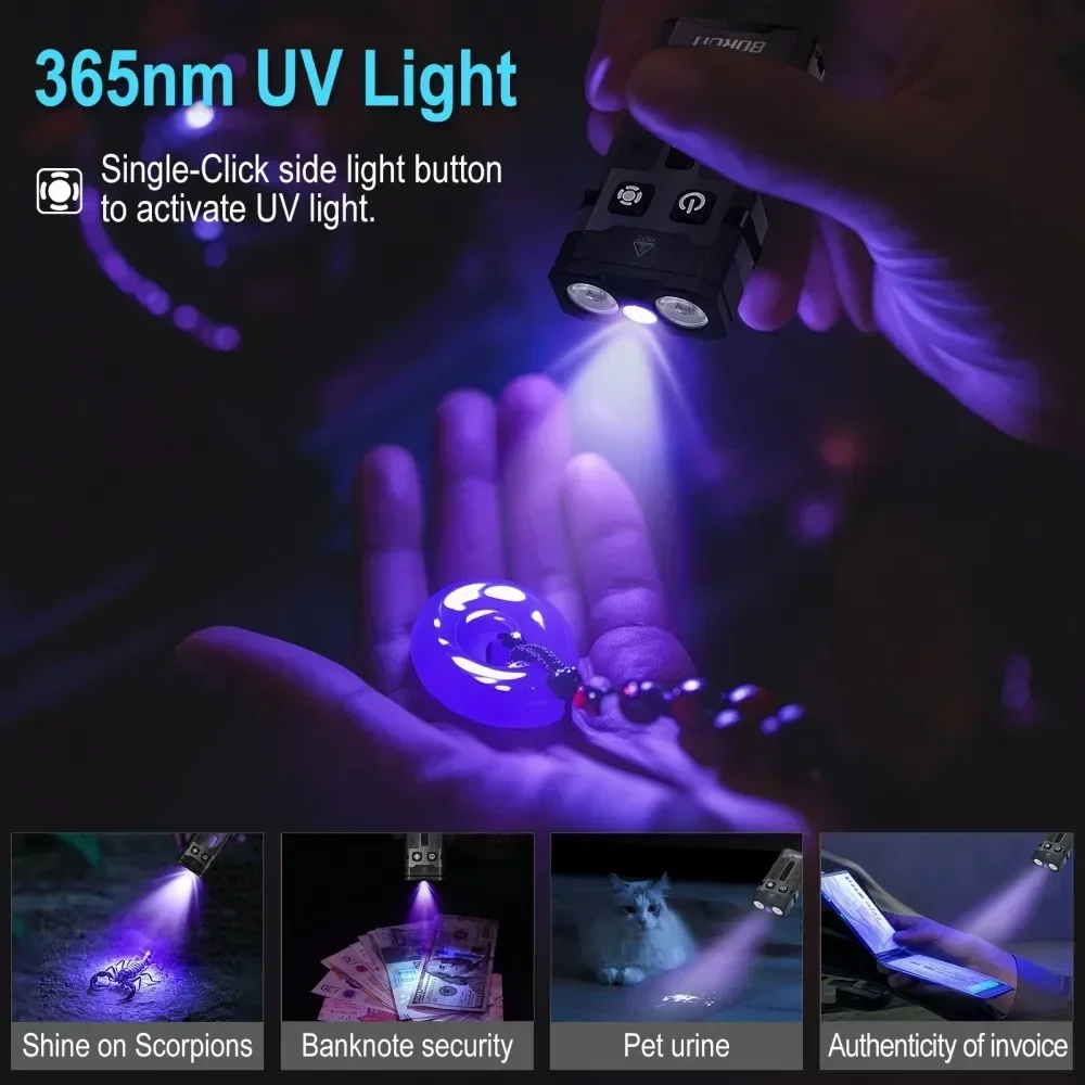 BORUiT EV20 1100LM EDC UV Keyc - огляд і ціна Camping Cooking Fish