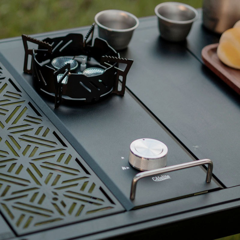 Mini Split Gas Stove Half Unit - огляд і ціна Camping Cooking Table With Windshield