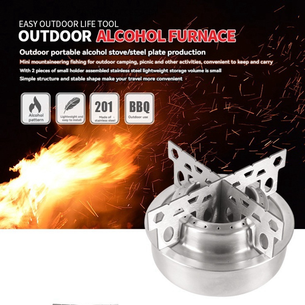 Portable Mini Alcohol Stove Cr - огляд і ціна Camping Cooking Multi Tool