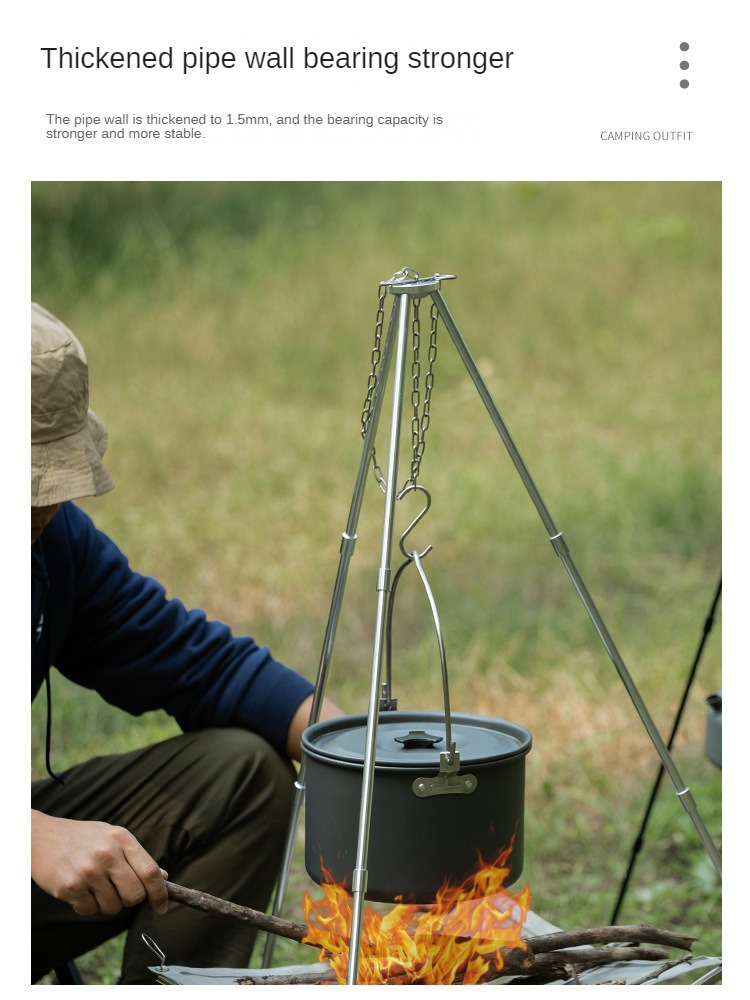 Camping Bonfire Tripod Portabl - огляд і ціна Camping Cooking Multi Tool