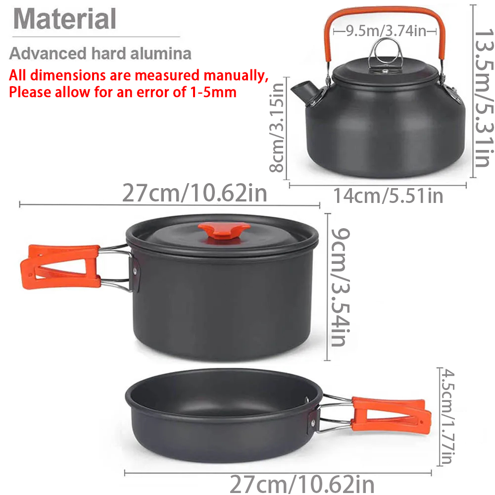 1pcs/1set Camping Cookware Kit - огляд і ціна Camping Cooking Full Set