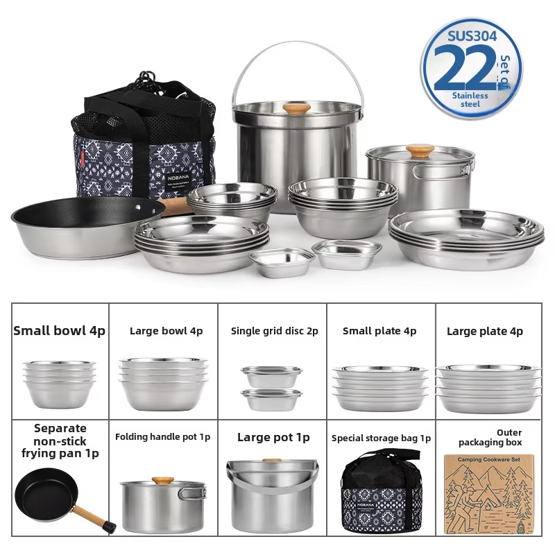 NOBANA Newest Outdoor Stainles - огляд і ціна Camping Cooking Cylinder