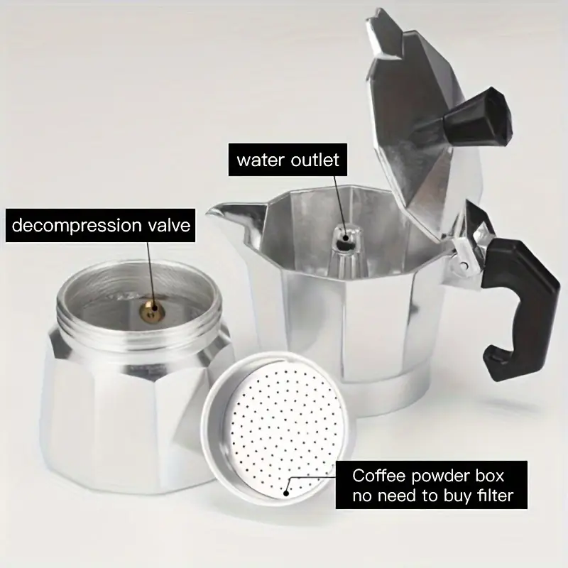Classic Aluminum Moka Pot 50-3 - огляд і ціна Camping Cooking Accessories