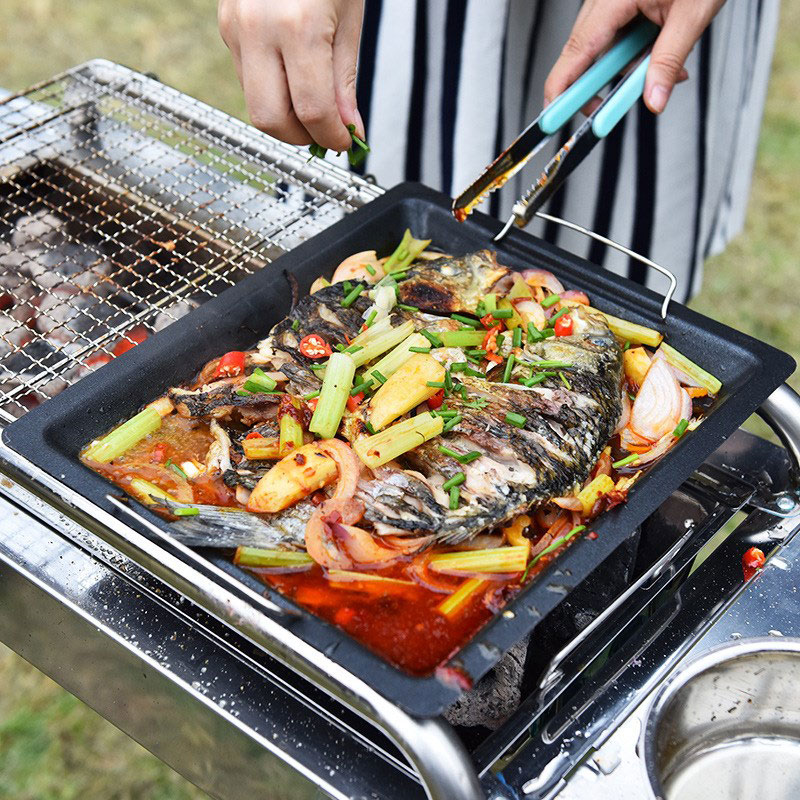 Outdoors Thick Square Grill Pa - огляд і ціна Camping Cooking Pot