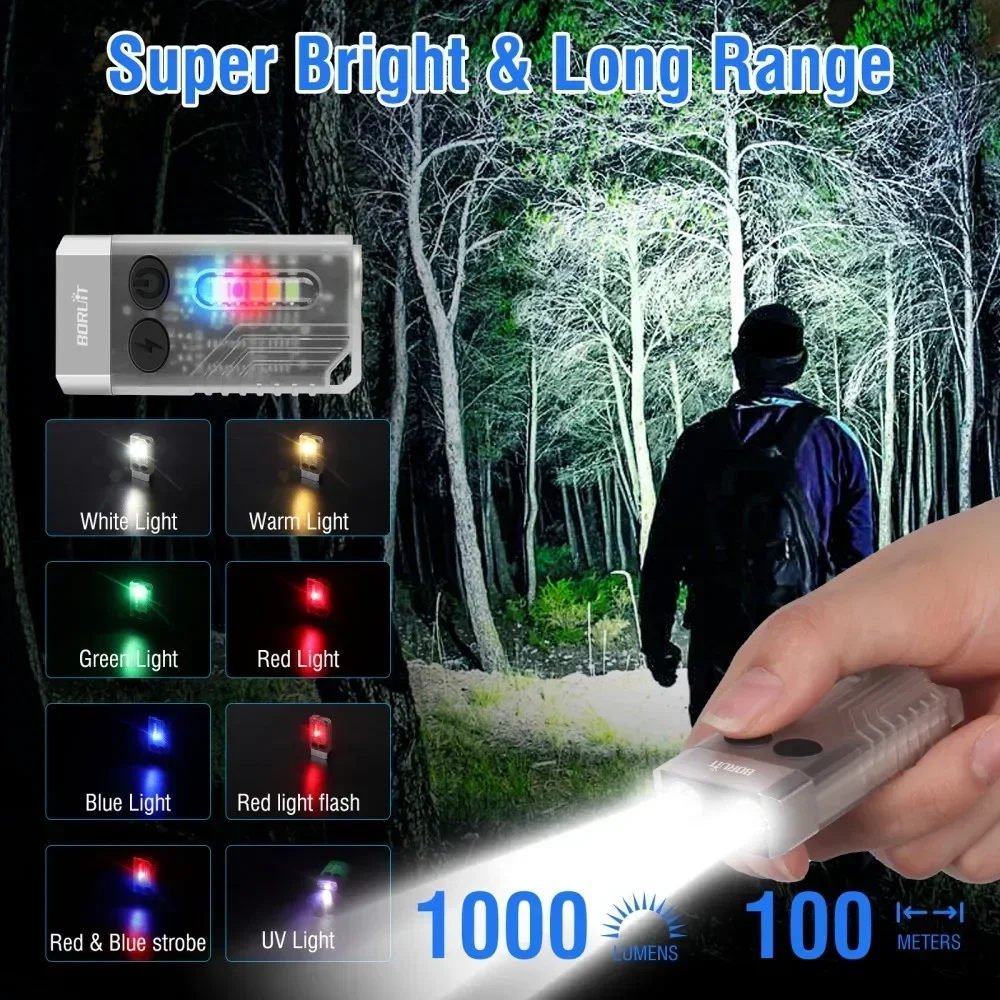 BORUiT V10 Keychain UV LED EDC - огляд і ціна Camping Cooking Fish