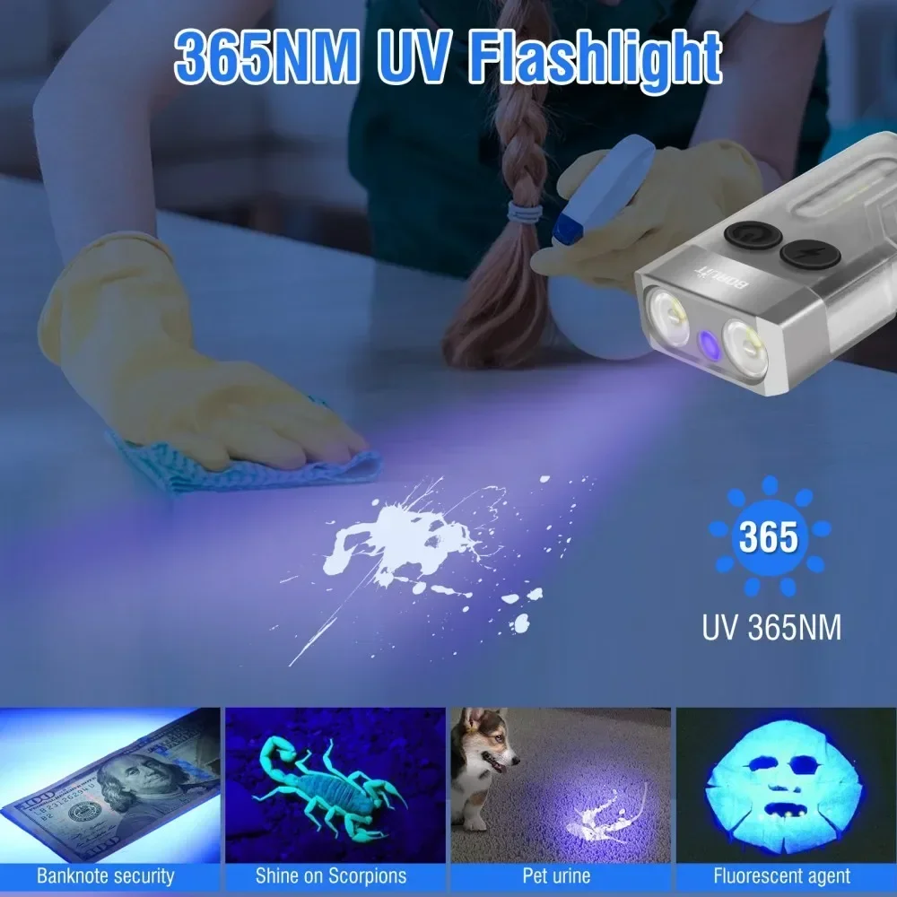 BORUiT V10 Keychain UV LED EDC - огляд і ціна Camping Cooking Fish