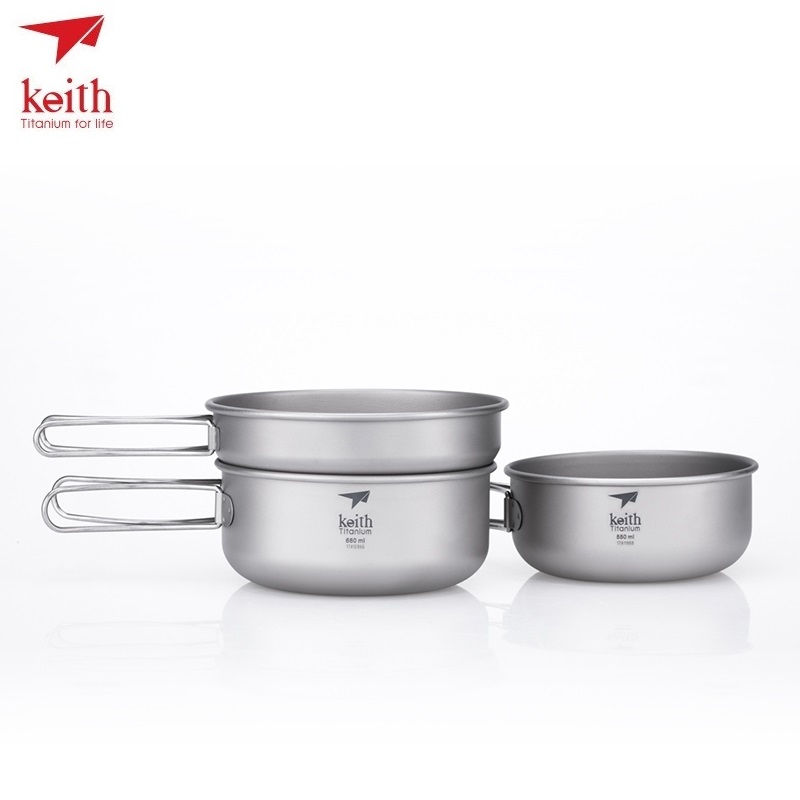 KEITH Titanium Ti6053 3-Piece  - огляд і ціна Camping Cooking Hot Plate