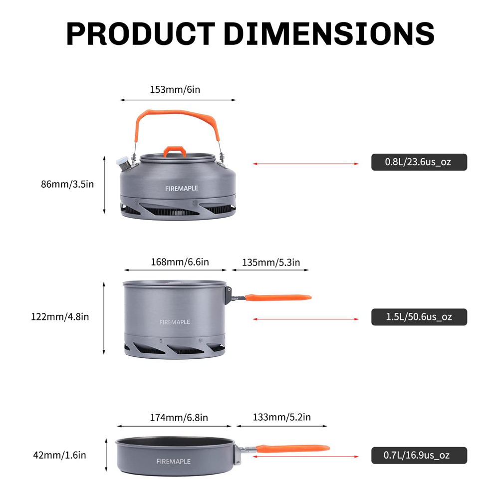 Fire Maple Camping Cookware Ut - огляд і ціна Camping Cooking Cylinder