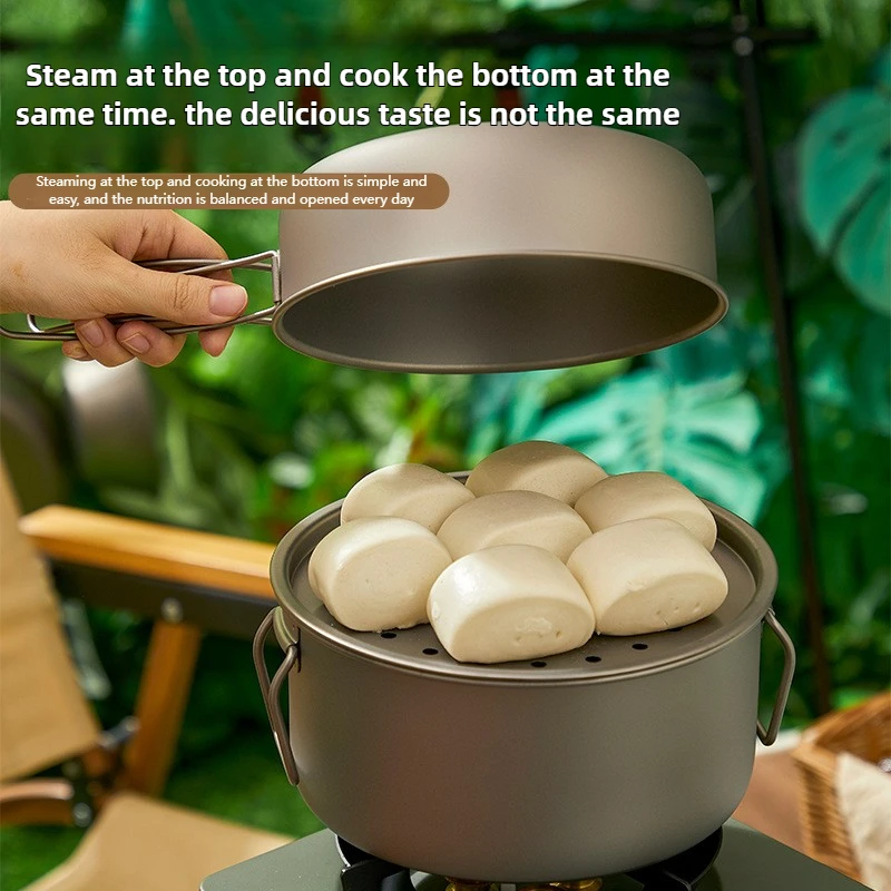 Titanium Outdoor Pot Set Picni - огляд і ціна Camping Lightweight Cooking Pot