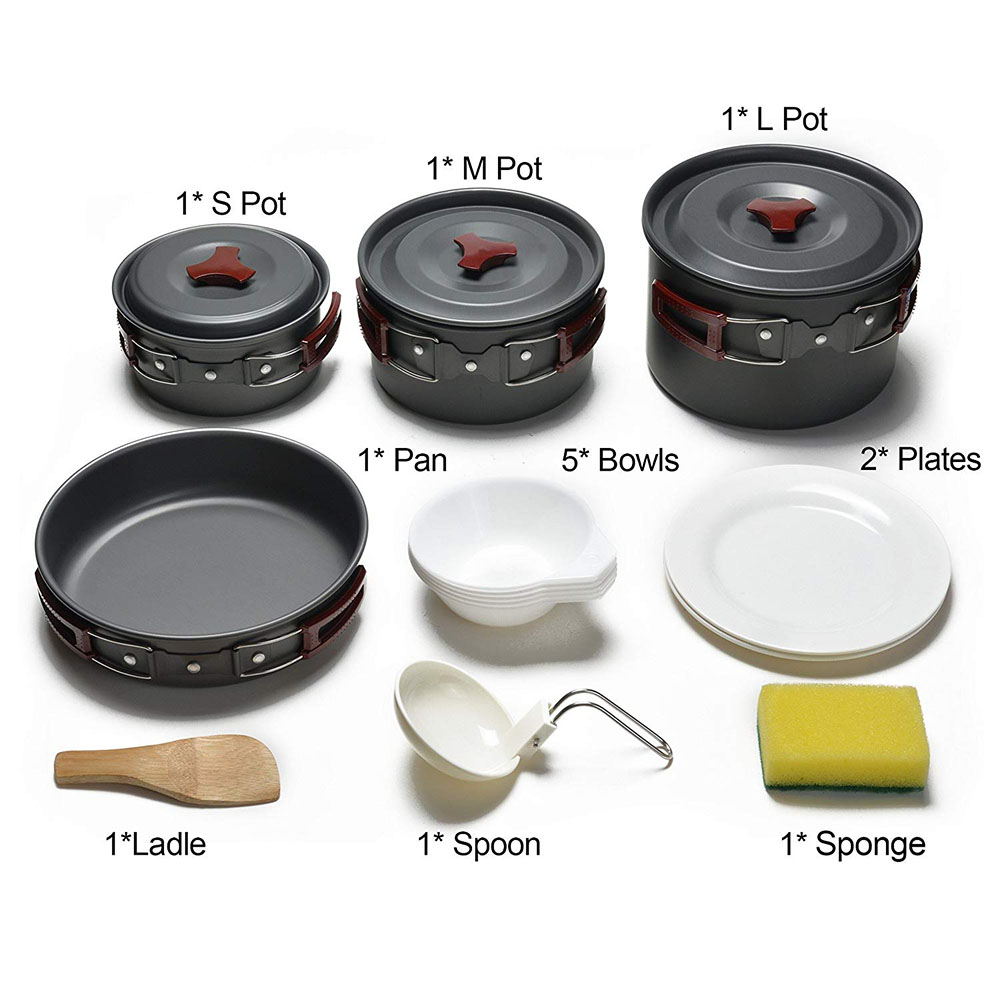 Outdoor Camping Cookware Kit N - огляд і ціна Camping Lightweight Cooking Pot