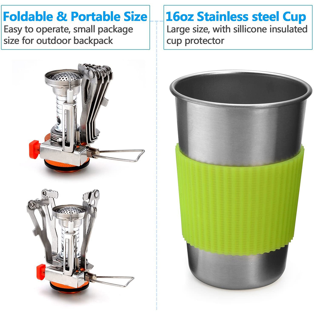 Camping Cookware Kit with Stov - огляд і ціна Camping Cooking Accessories Set
