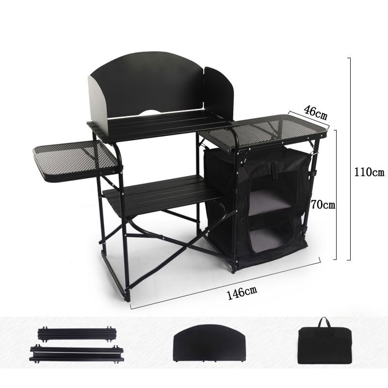 Factory Wholesale Portable Out - огляд і ціна Camping Cooking Table With Windshield